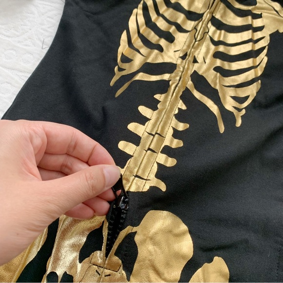 Tipsy Elves Kids' Gold Skeleton Costume (XS, 5) - Picture 7 of 9